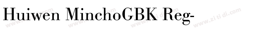 Huiwen MinchoGBK Reg字体转换